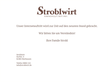 Tablet Screenshot of gasthaus-strobl.de